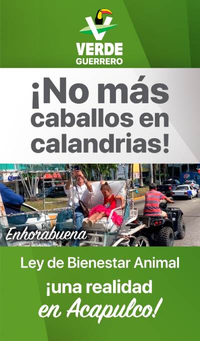 No más caballos en calandrias, logro partido verde en guerrero